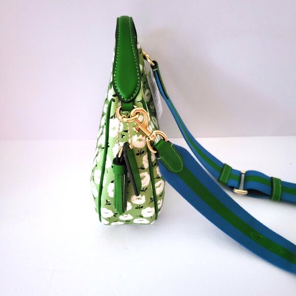Coach CBI58 Carmen Mini Crossbody Floral Print Handbag Kelly Green Multi - Picture 3 of 7